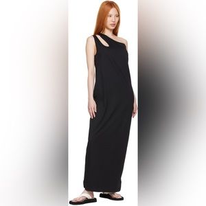 NWOT black asymmetrical one shoulder dress